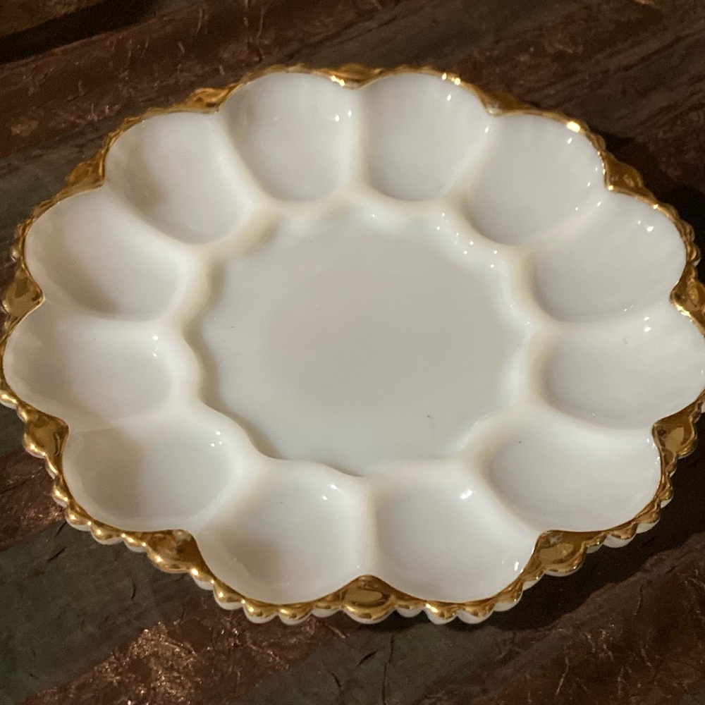 Vintage Oyster/Deviled Egg Buffet Dish
